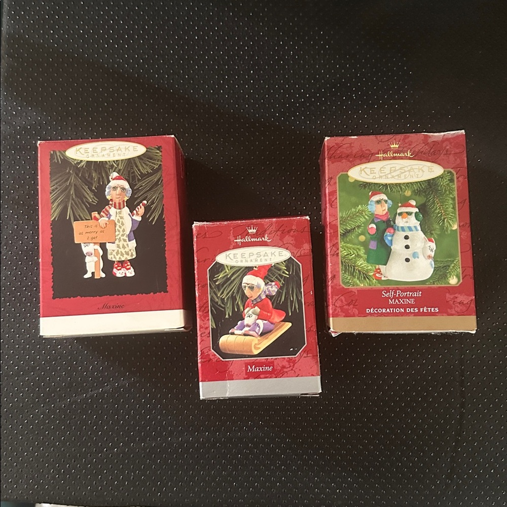 4 MAXINE Hallmark Keepsake Christmas ornaments with Boxes
